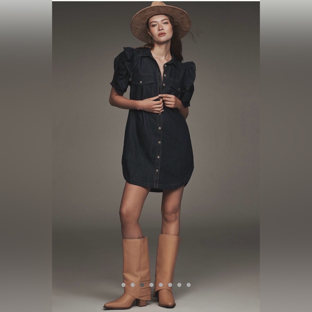 Pilcro Dark Blue Denim Overalls